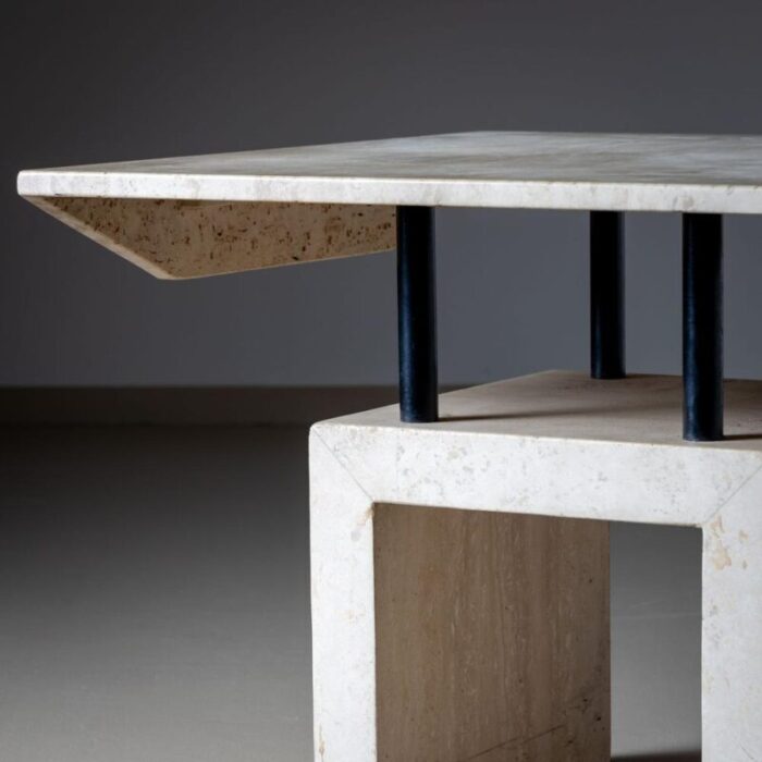 late 20th century travertine side table 5867