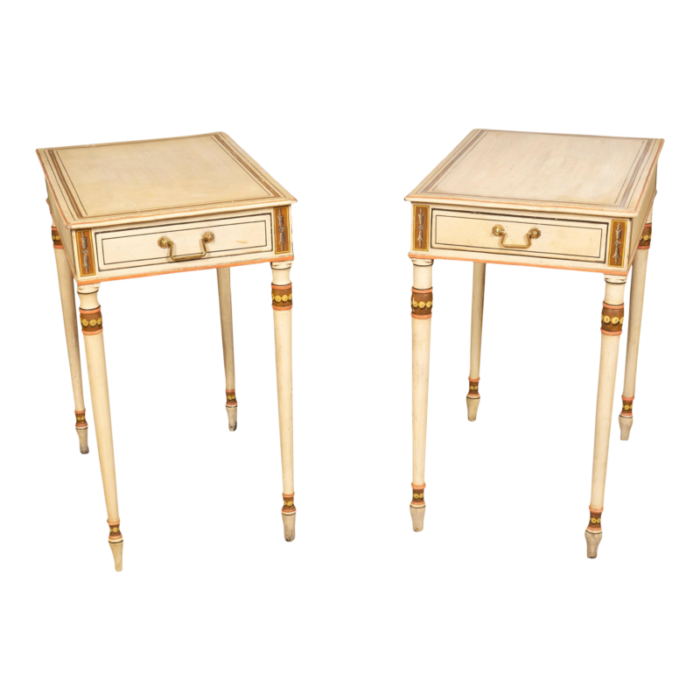 late george iii painted end tables a pair 6587