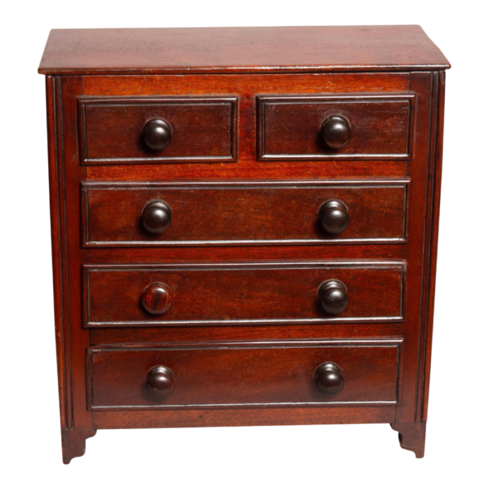 late georgian mahogany box in the form of a chest 8736