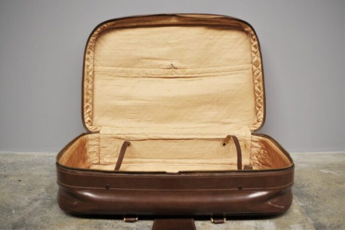 leather suitcases 1950s set of 2 8