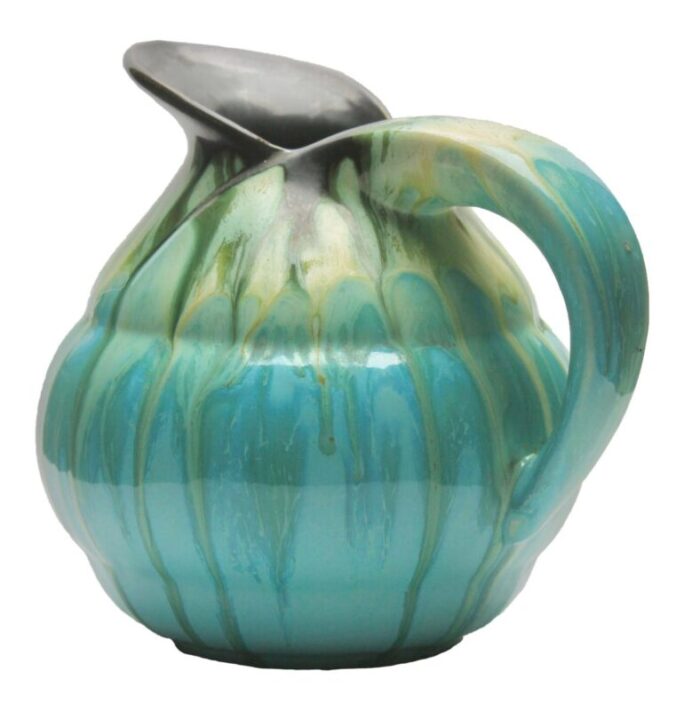 light blue drop glaze ceramic pitcher belgium 2