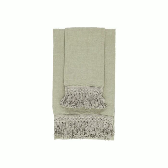 linen bath towels with long fringe by once milano set of 2 1