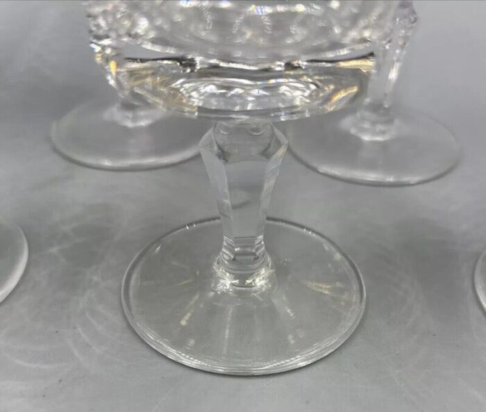 liqueur glasses with 18k gold rim by franz kaspar for glashuette 1950s set of 6 8