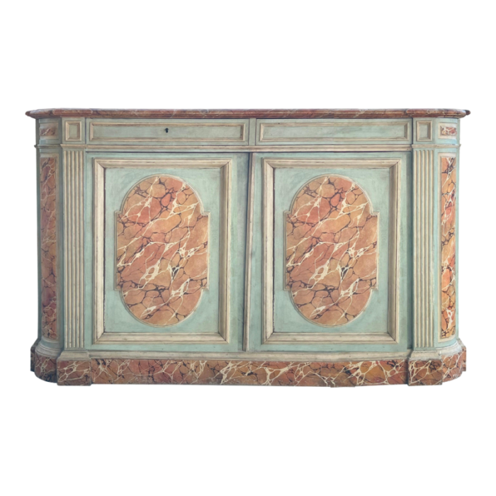 louis philippe faux marble cabinet 6038