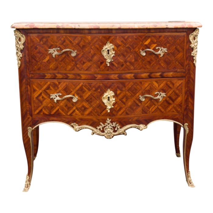 louis xv kingwood and parquetry commode 9373