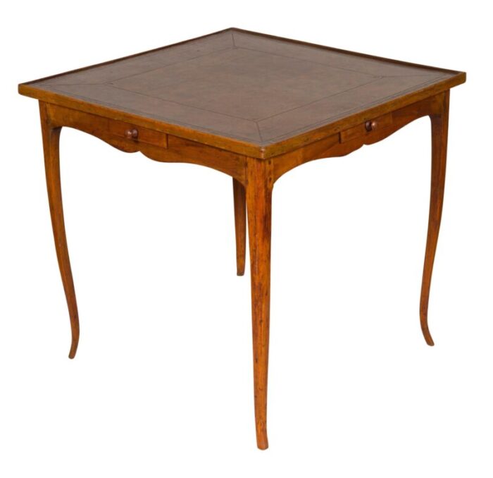 louis xv walnut games table 0384