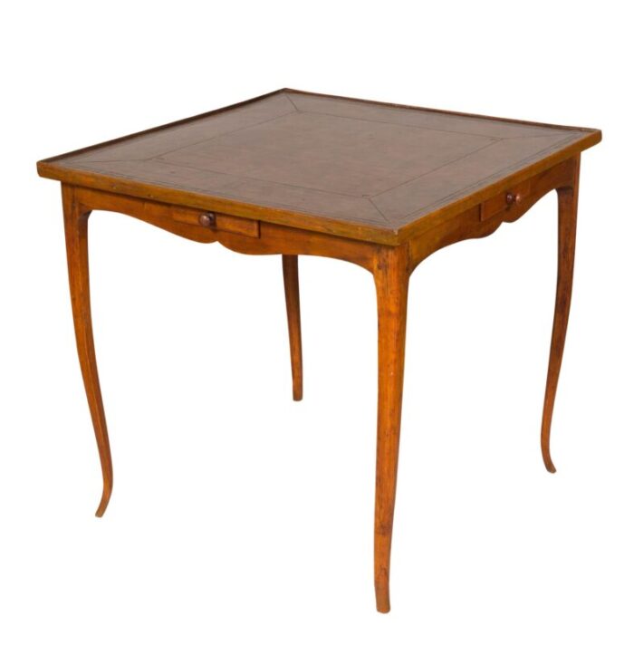 louis xv walnut games table 7236