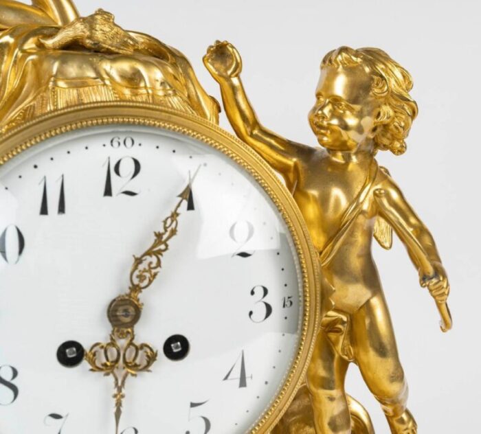 louis xvi style gilt bronze and marble clock 19th century 5