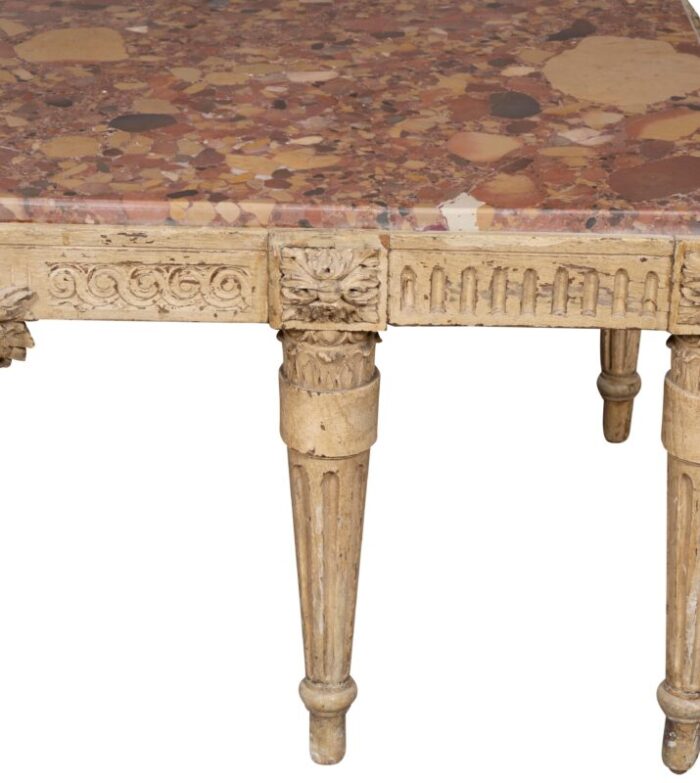 louis xvi style gray painted coffee table 4389