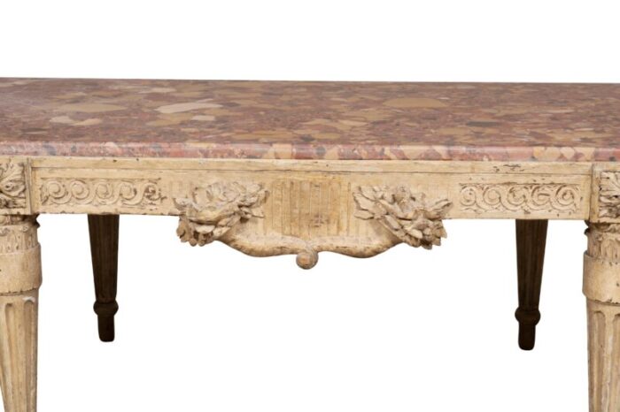 louis xvi style gray painted coffee table 4668