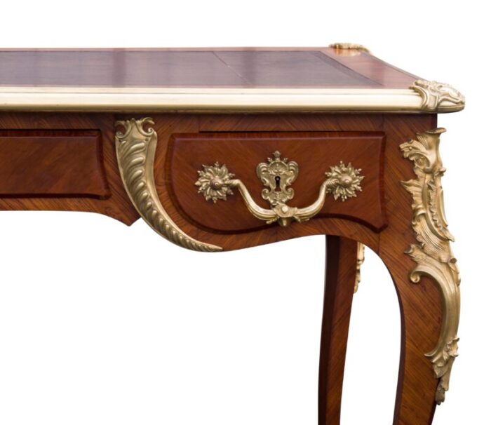 louis xvi style tulipwood bureau plat 5665