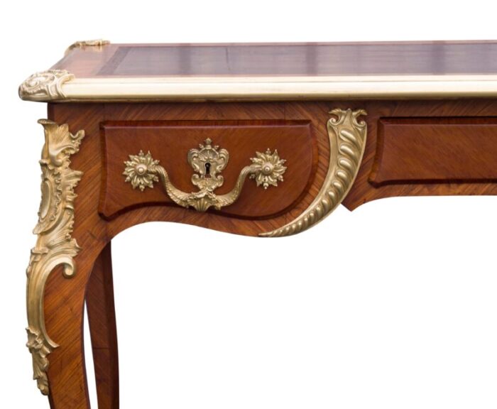 louis xvi style tulipwood bureau plat 7643