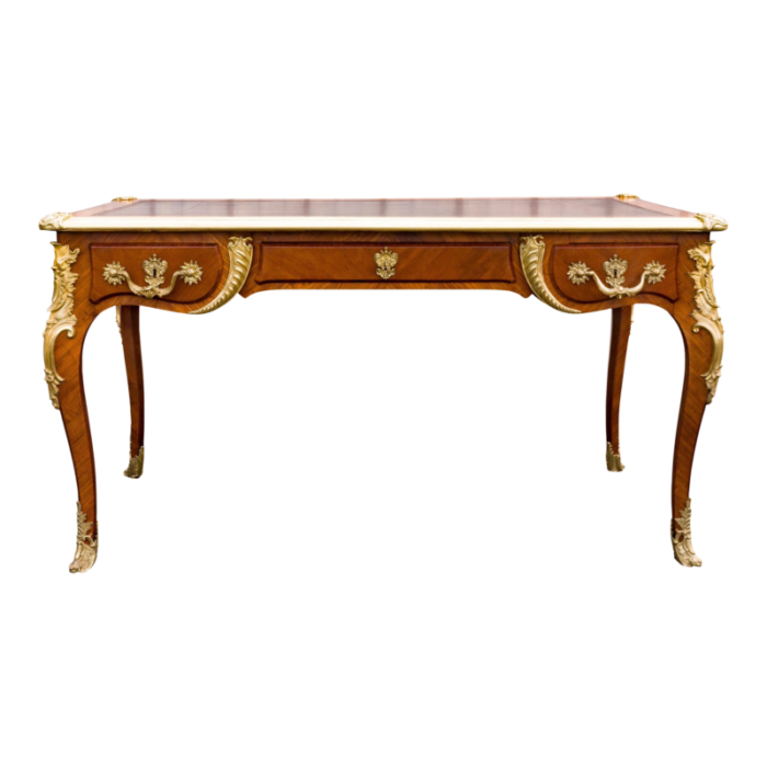 louis xvi style tulipwood bureau plat 9873