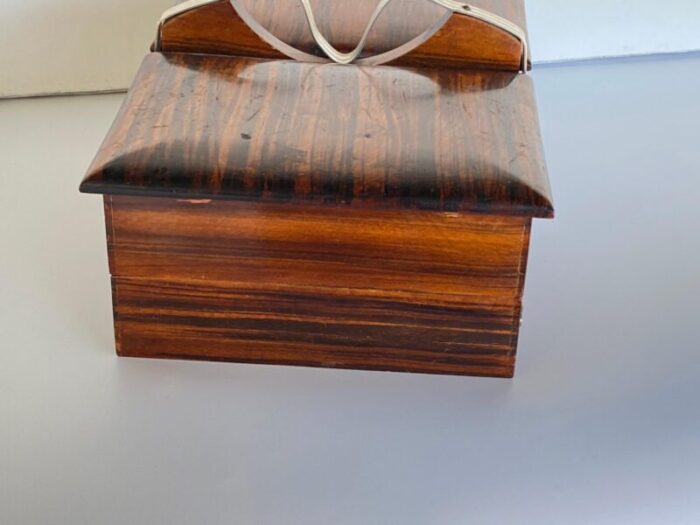 macassar brown ebony and satin wood game box france 1940s 6