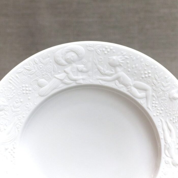 magic flute white bread plates by bjorn wiinblad for rosenthal set of 4 6