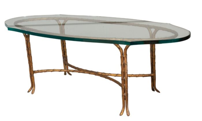 maison bagues bronze and glass coffee table 4868