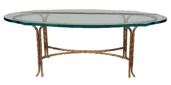 maison bagues bronze and glass coffee table 5532