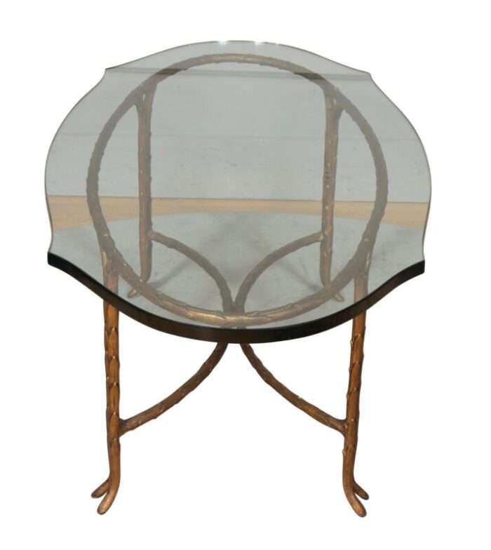 maison bagues bronze and glass coffee table 6790