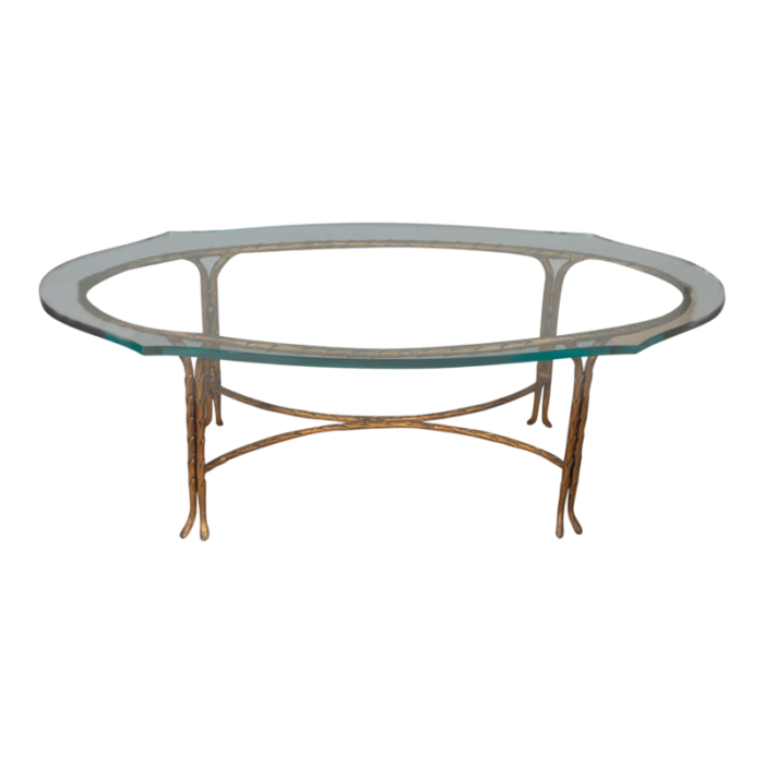 maison bagues bronze and glass coffee table 7946