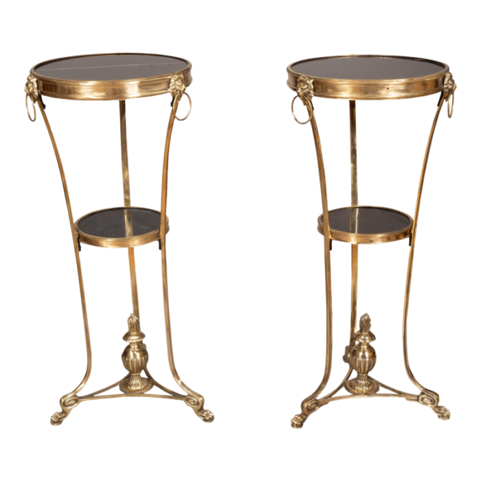 maitland smith brass tables a pair 8012