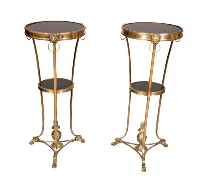 maitland smith brass tables a pair 9121