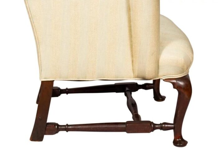 massachusetts queen anne mahogany wing chair 4092