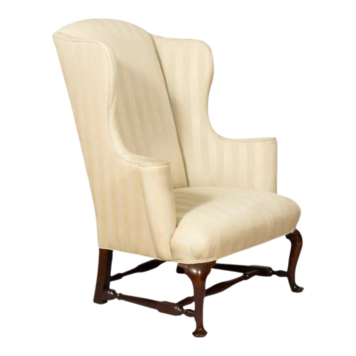 massachusetts queen anne mahogany wing chair 5381