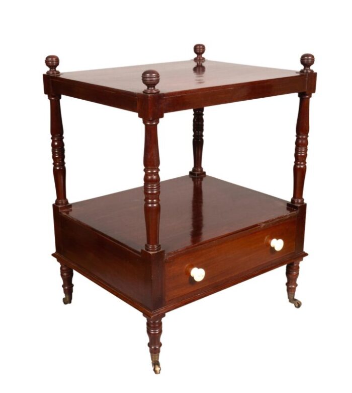 matched regency style mahogany end tables a pair 3223