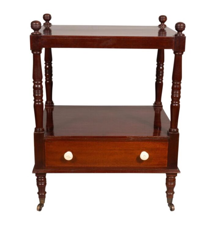 matched regency style mahogany end tables a pair 5037