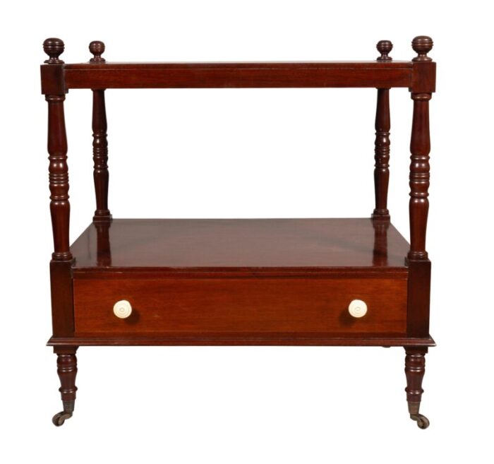 matched regency style mahogany end tables a pair 6248