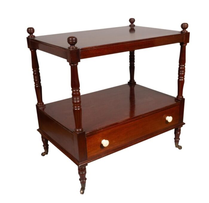 matched regency style mahogany end tables a pair 6357