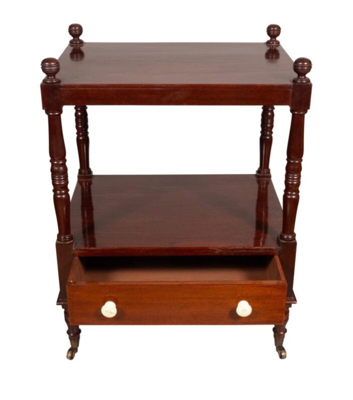 matched regency style mahogany end tables a pair 6770