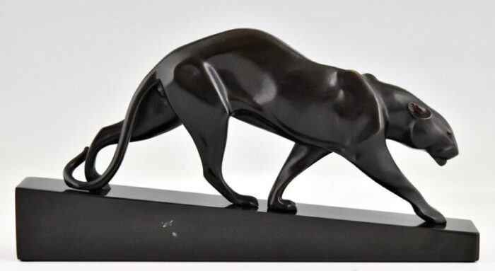 maurice prost art deco panther 1930 bronze 3871