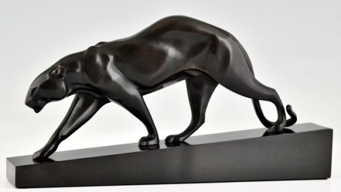 maurice prost art deco panther 1930 bronze 8997