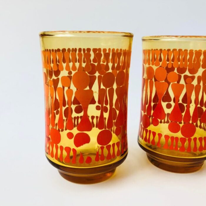 mcm amber juice glasses set of 4 2384