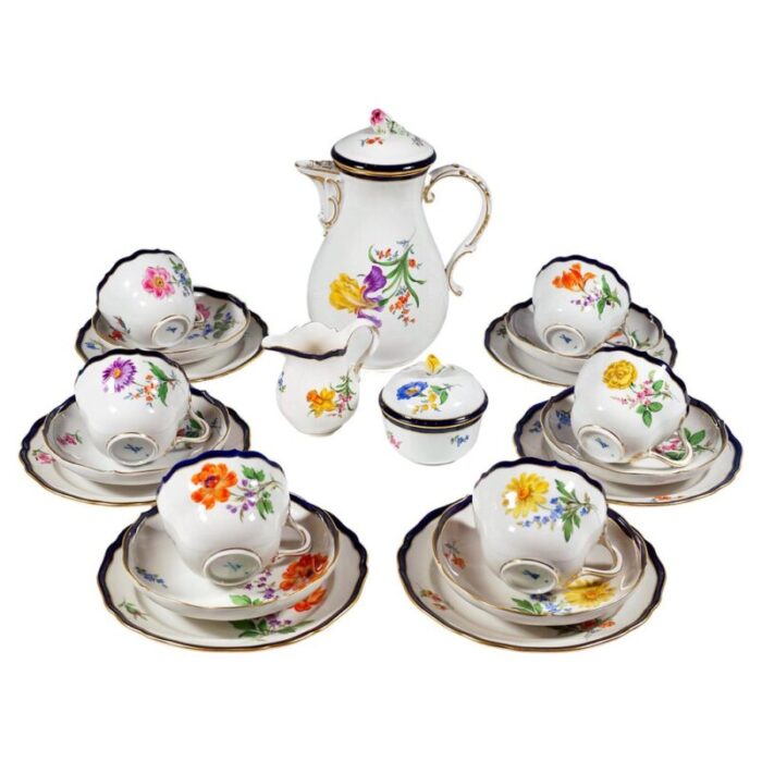 meissen coffee dessert set 1950s set of 21 1