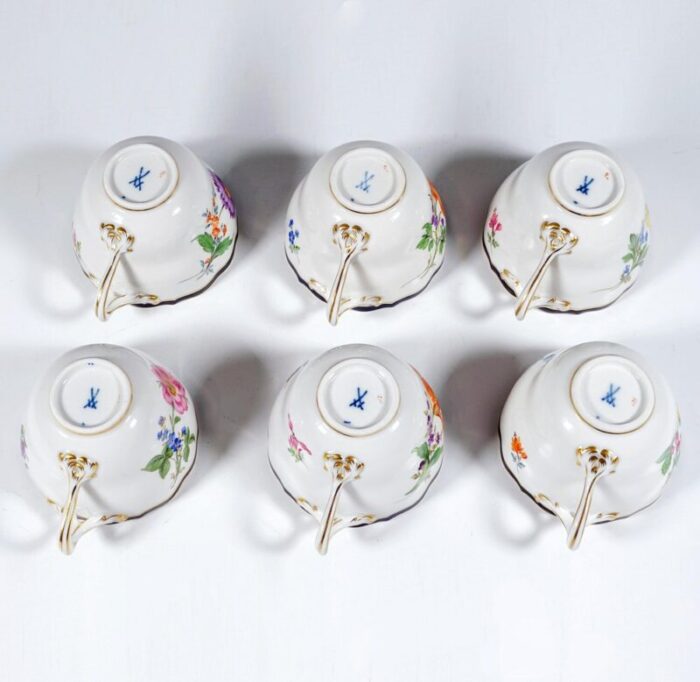 meissen coffee dessert set 1950s set of 21 11