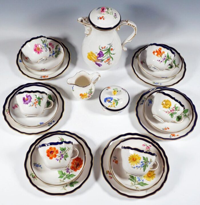 meissen coffee dessert set 1950s set of 21 2