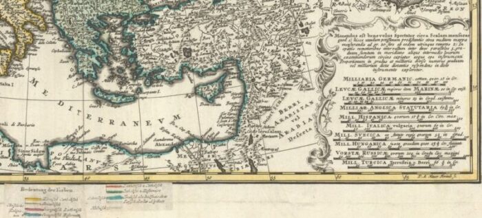 mid 18th century map of europe showing the spread of religions 11