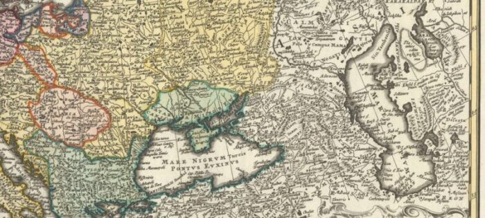 mid 18th century map of europe showing the spread of religions 9