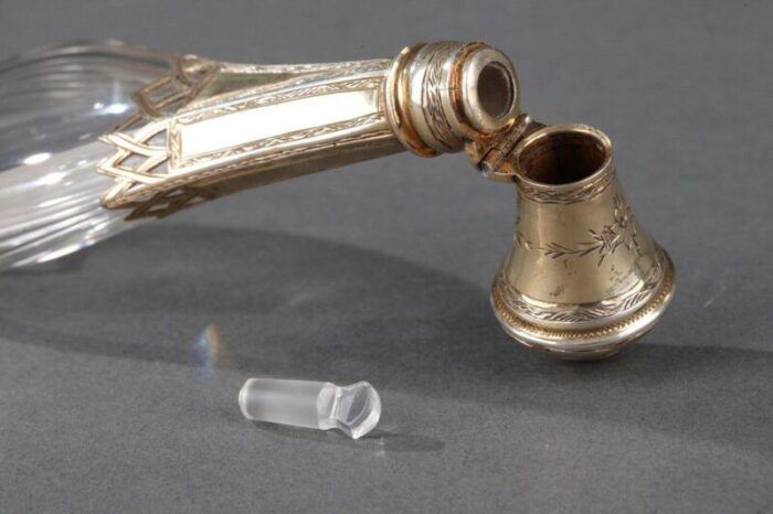 mid 19th century silver mounted glass scent bottle 13