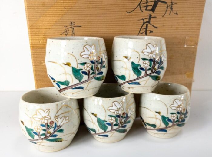 mid 20th century japanese kutani tea set from fujita co 11