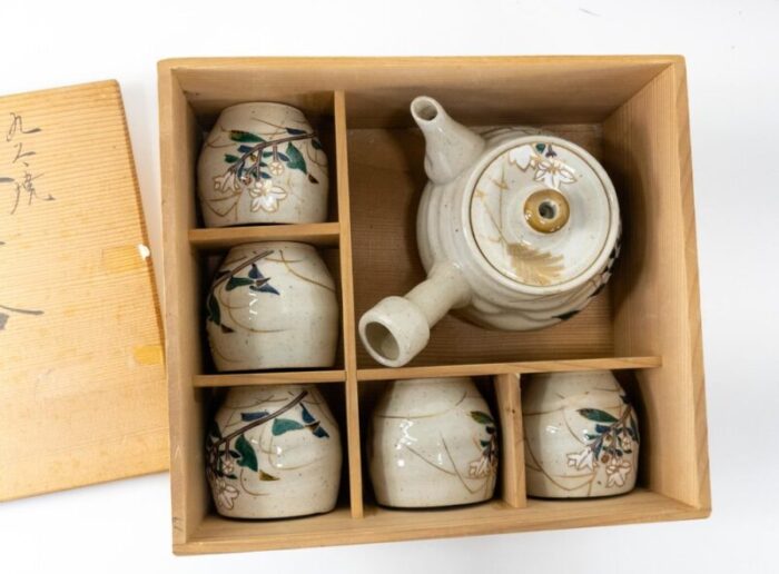 mid 20th century japanese kutani tea set from fujita co 4