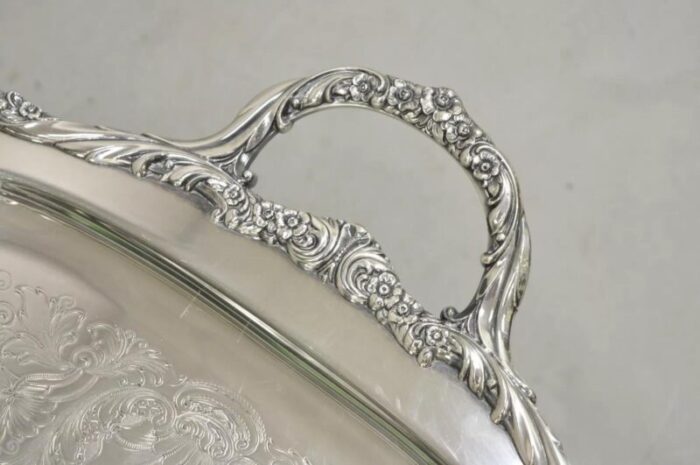 mid 20th century rogers bros 1847 heritage 9493 large silver plated serving platter tray 1571