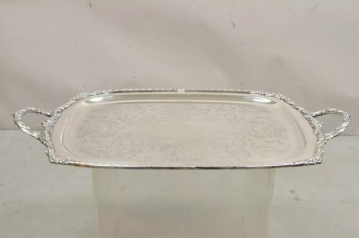 mid 20th century rogers bros 1847 heritage 9493 large silver plated serving platter tray 7166