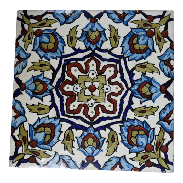 mid 20th century spanish geometric tile 9698