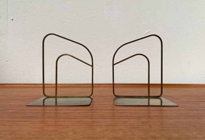 mid century art deco brass bookends set of 2 1