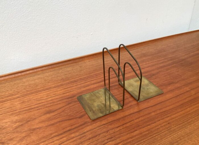 mid century art deco brass bookends set of 2 13