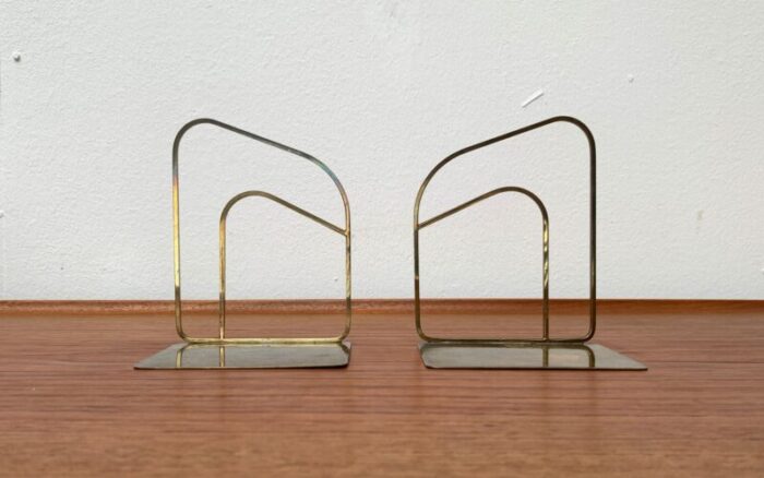 mid century art deco brass bookends set of 2 15