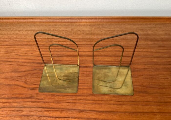 mid century art deco brass bookends set of 2 6